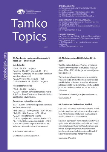 Opiskelijakunta - Tamko