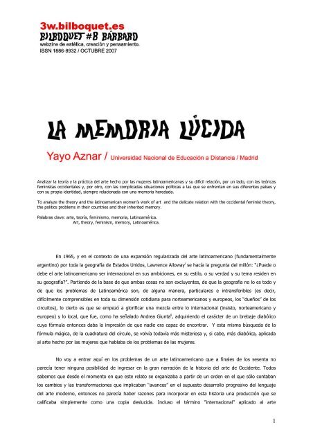 En 1965, y en el contexto de una expansiÃ³n regularizada ... - bilboquet