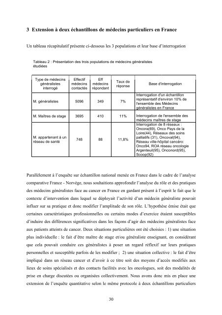 Rapport de Recherche Prendre en charge le cancer en mÃ©decine ...