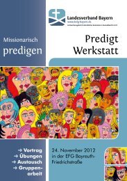 Predigt Werkstatt predigen - Baptisten Bayern