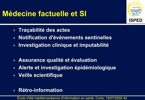 La mÃ©decine basÃ©e sur le niveau de preuve