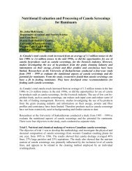 Nutritional Evaluation and Processing of Canola ... - SaskCanola