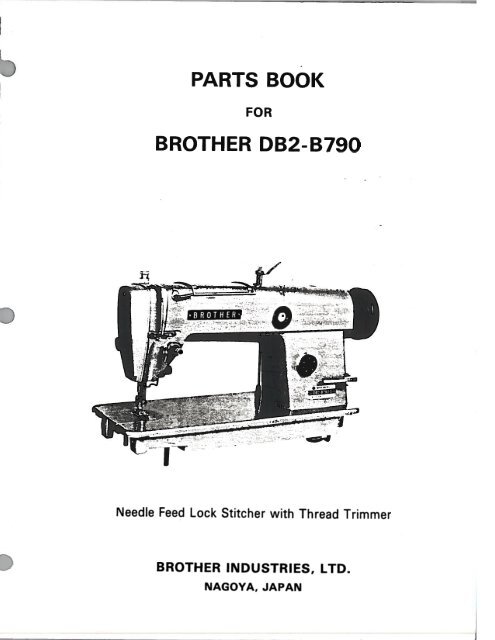 Parts book for Brother DB2-B790