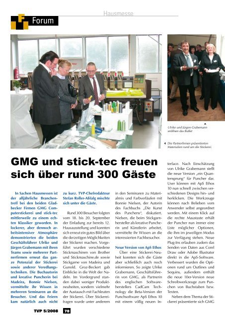 iHautnahe Images auf edlem Grund - GMG Computerstickerei GmbH
