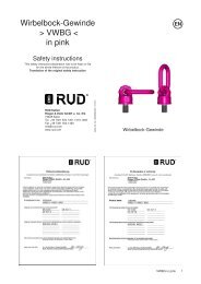 Accessoires d´arrimage Grade 120 - ICE: RUD