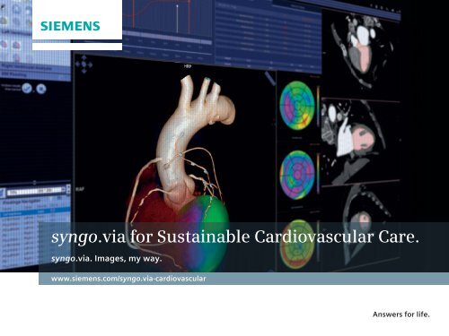 syngo. via for Sustainable Cardiovascular Care. - Siemens Healthcare