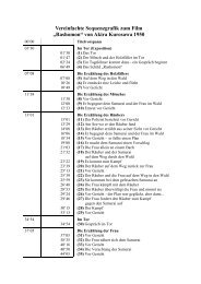 Sequenzanalyse von Rashomon