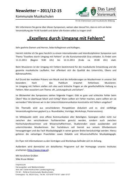 Symposium "Exzellenz durch Umgang mit Fehlern"