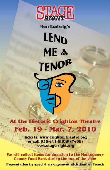 Lend Me a Tenor - Stage Right Resources