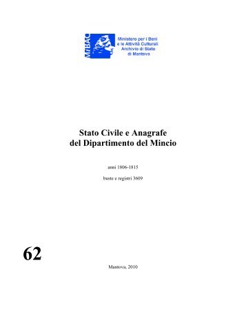 Stato Civile e Anagrafe del Dipartimento del Mincio