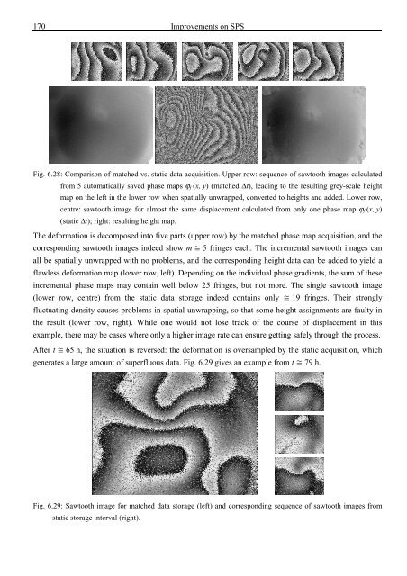 Application and Optimisation of the Spatial Phase Shifting ...