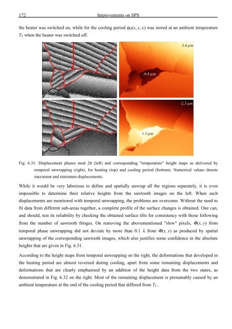 Application and Optimisation of the Spatial Phase Shifting ...