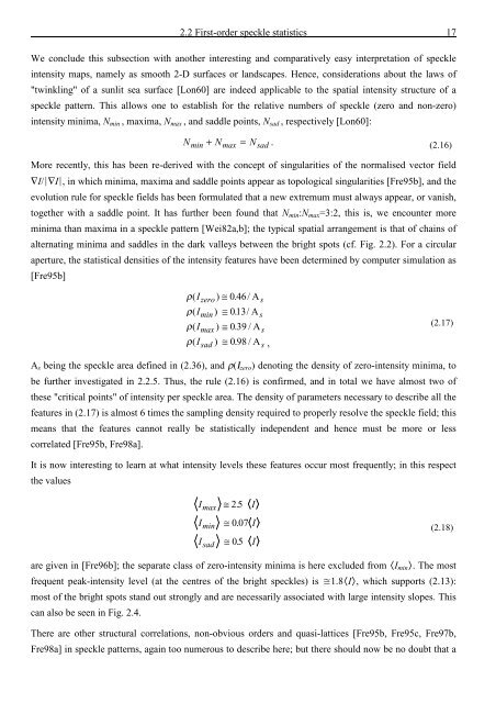 Application and Optimisation of the Spatial Phase Shifting ...