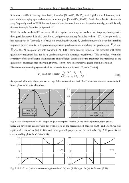 Application and Optimisation of the Spatial Phase Shifting ...