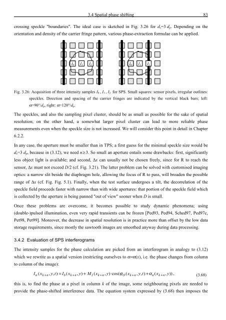 Application and Optimisation of the Spatial Phase Shifting ...