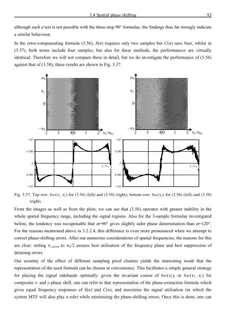 Application and Optimisation of the Spatial Phase Shifting ...