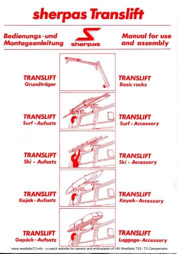 sherpas Translift - Westfalia T25 / T3 / Vanagon Info Site