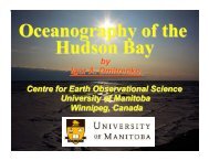 Oceanography of the Hudson Bay - Arcticnetmeetings.ca