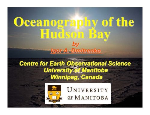 Oceanography of the Hudson Bay - Arcticnetmeetings.ca