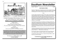 Southam Newsletter - Southam Today