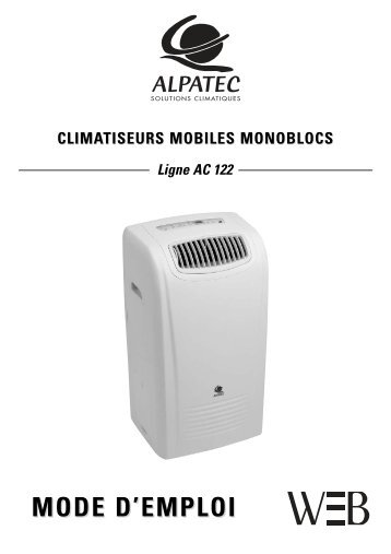 Climatiseur mobile monobloc - RÃ©f : AC 122 EIT ... - White and Brown