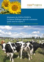SÃ©minaire du COPA-COGECA La future Politique agricole commune