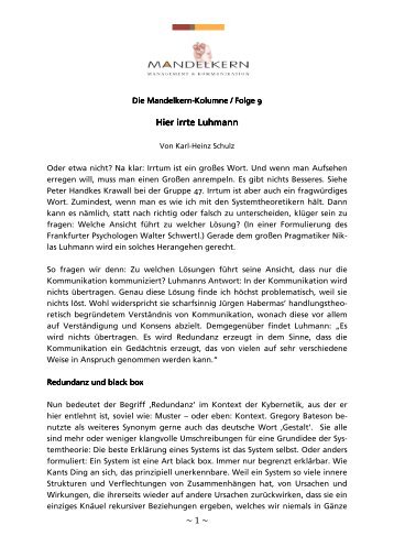 lesen - Mandelkern Management und Kommunikation