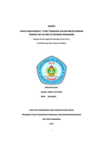 skripsi upaya masyarakat etnis tionghoa dalam ... - Andy Nuriman