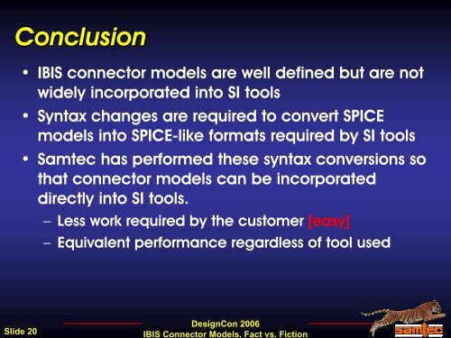 IBIS Connector Models - Samtec