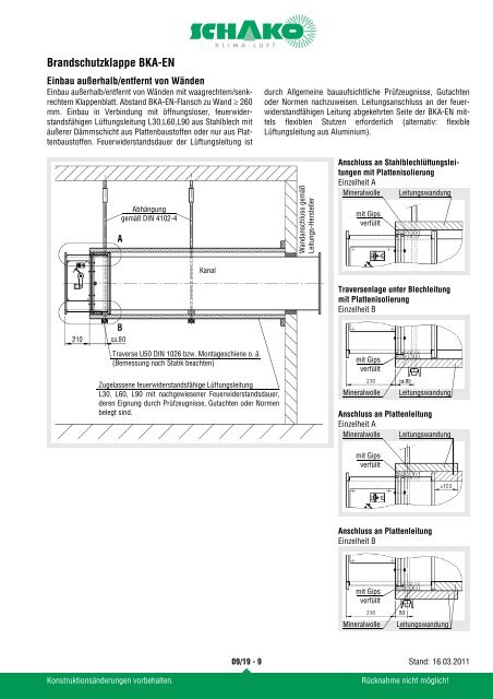 Brandschutzklappe - Felderer