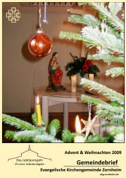 ADVENT & WEIHNACHTEN - Ev. Kirchengemeinde Zornheim