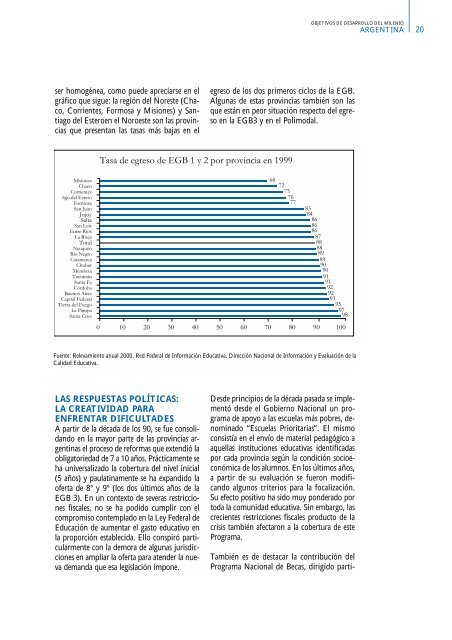 Objetivos de Desarrollo del Milenio - Argentina 2005- 2010