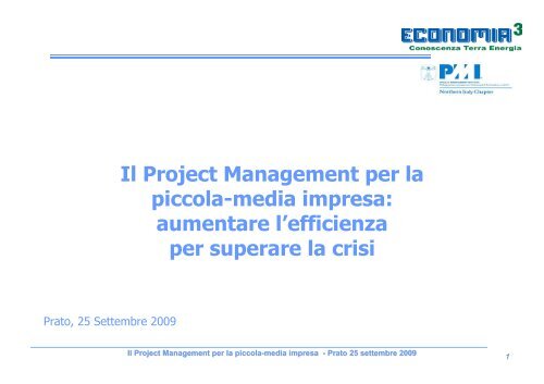 Il Project Management per la piccola-media impresa ... - PMI-NIC