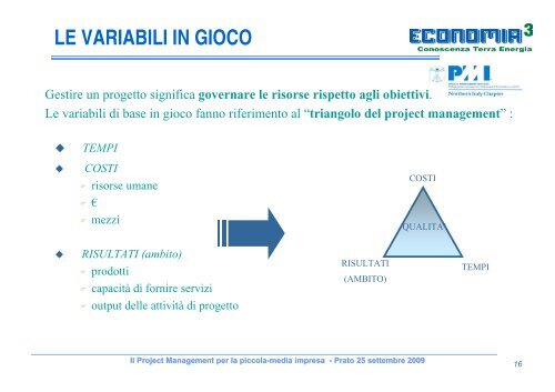 Il Project Management per la piccola-media impresa ... - PMI-NIC