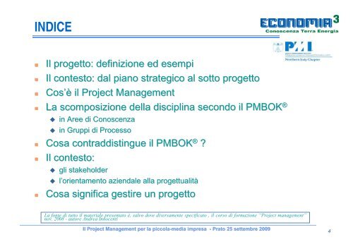 Il Project Management per la piccola-media impresa ... - PMI-NIC