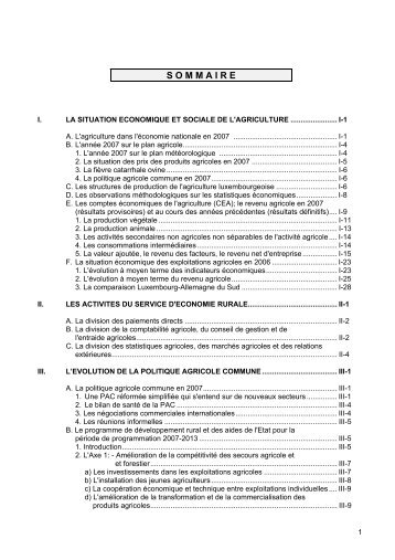 Rapport d'activité 2007 - Ministère de l'Agriculture, de la Viticulture ...