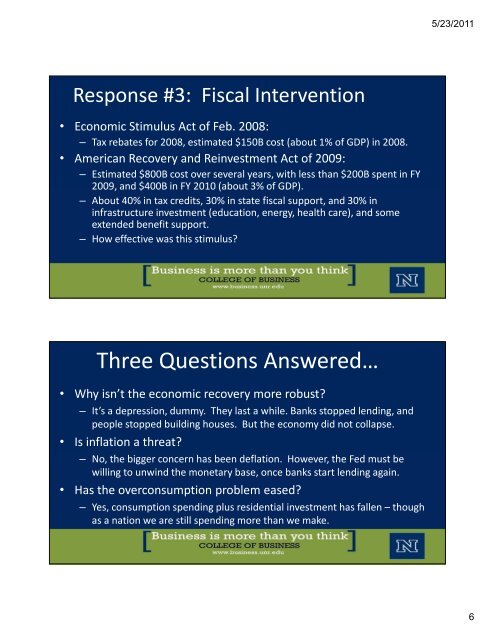 Recovering from the Great Recession in the U.S. and Nevada