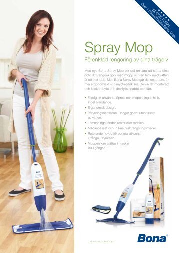 Sales Sheet Bona Spray Mop & Wood Floor Cleaner Cartridge