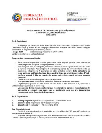 Regulament Juniori Gheorghe Ene - FRF-AJF.ro