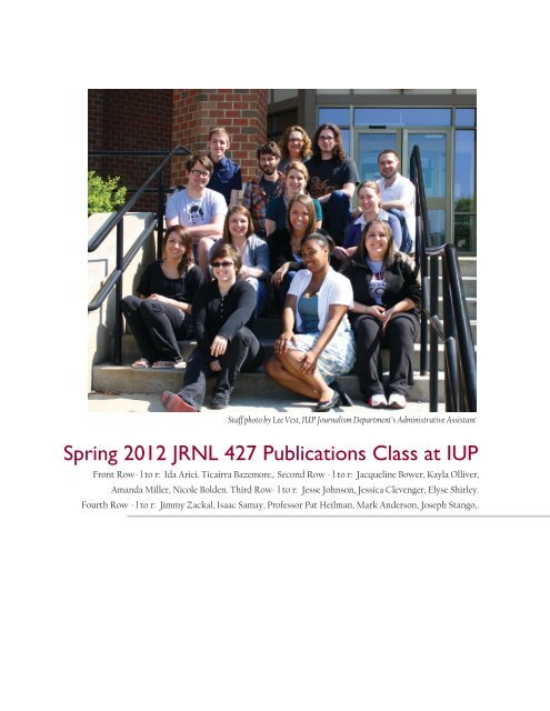 Spring 2012 • - College of Humanities and Social Sciences - Indiana ...