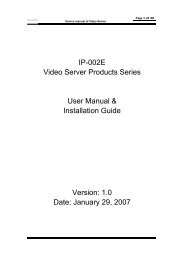 IP-002E Video Server Products Series User Manual & Installation ...