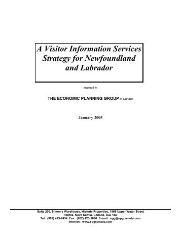 A Visitor Information Services Strategy for Newfoundland and ...