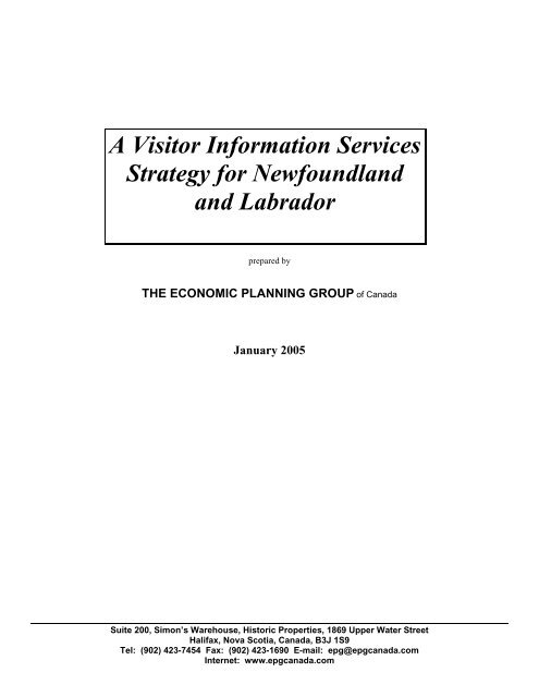 A Visitor Information Services Strategy for Newfoundland and ...