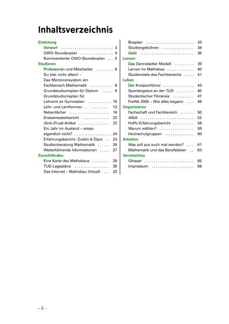 oiss07 - Fachbereich Mathematik - Technische UniversitÃ¤t Darmstadt