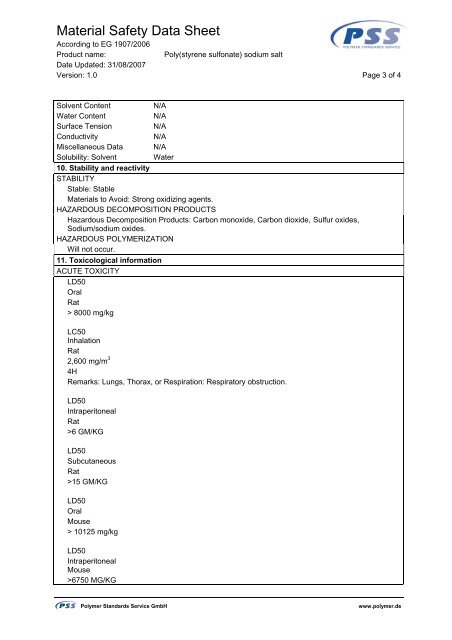 MSDS - PSS