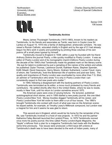 Tambimuttu Archive - Tamil Nation & Beyond