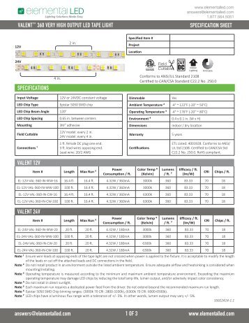 VALENTâ¢ 360 12V LED Strip Light - Elemental LED Lights