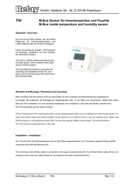 Datenblatt THI - Relay GmbH