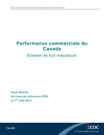 Performance commerciale du Canada - Exportation et ... - EDC