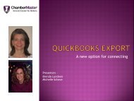 QuickBooks Export: A new solution for connecting - ChamberMaster